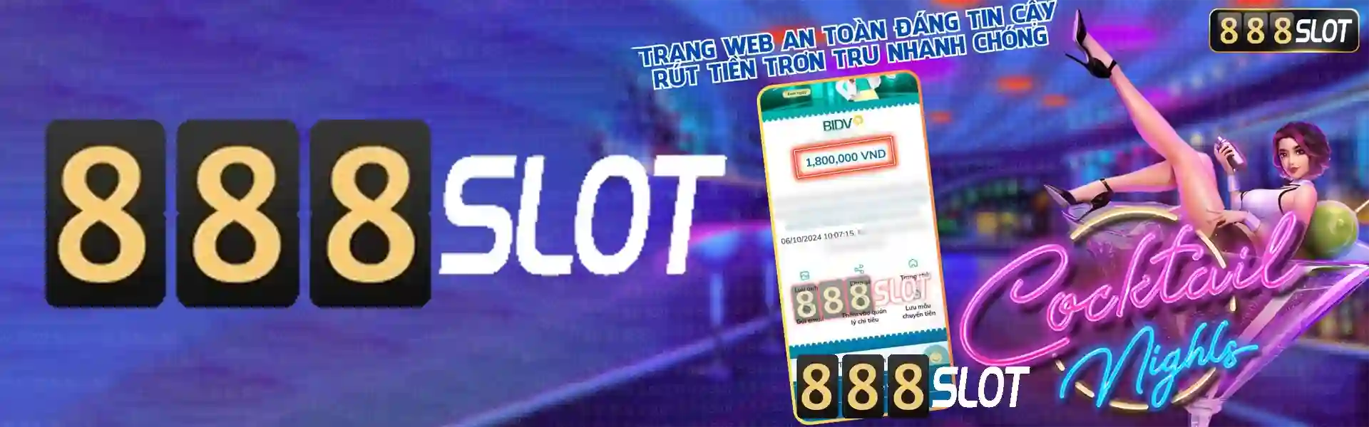 888Slot - Thưởng nạp 18 triệu, Hoàn Trả Vô Tận 1,25%